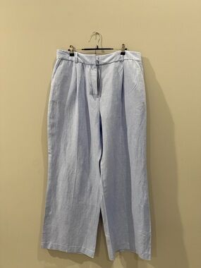 LOFT Light Blue Wide-Leg Pants